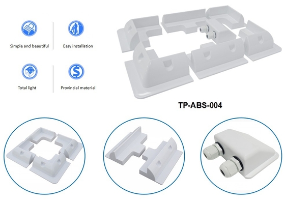 ABS Brackets for Solar Panel Installation on Caravan Motor Home RV 7PCS White Black