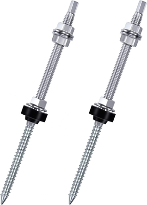 Hot-dip Galvanized Double End Dowel Screw for Solar Panel Mounting on Commercial Roof