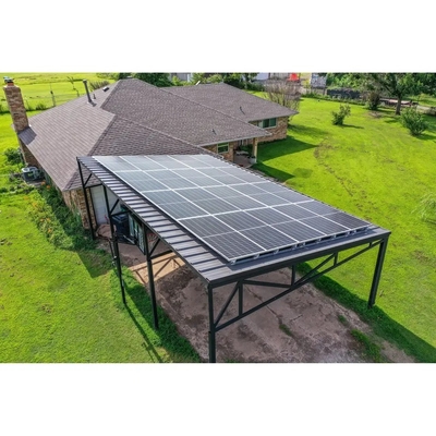Anodized High Pre-assembled 5kw Aluminum Carport Rack Solar Parking Garage for House