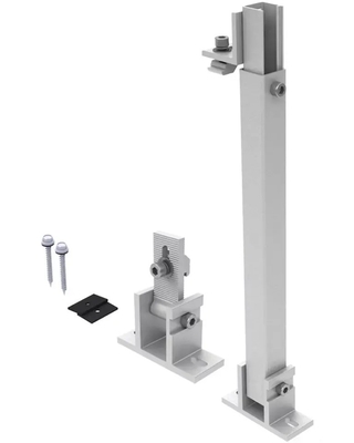 Adjustable Angle Tilt Aluminum Bracket for Solar Panel Mounting on Flat Metal Roof