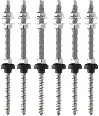 Long Service Life M10 M12 Stainless Steel 304 Hanger Bolt Solar Mounting Tin Roof Dowel
