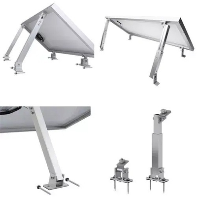 Adjustable Solar Panel Tilt Mounting Brackets for Portable Aluminum Frame Structure