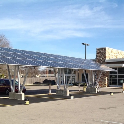 Pv System Structure Aluminum Solar Panel Carport Support with Natural Silver Finish