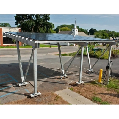 Pv System Structure Aluminum Solar Panel Carport Support with Natural Silver Finish