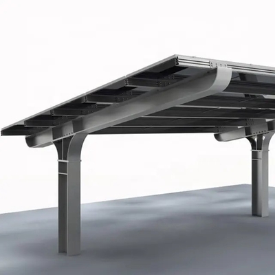 Q235 Steel Solar Carport Structures with CE Certification and 1.4KN/m2 Snow Load