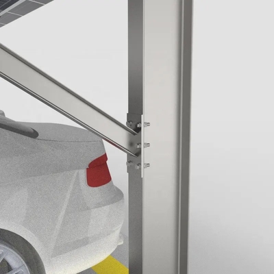 Q235 Steel Solar Carport Structures with CE Certification and 1.4KN/m2 Snow Load