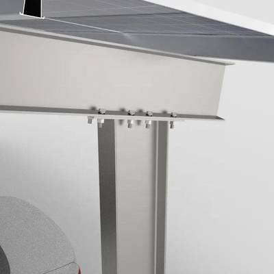 Q235 Steel Solar Carport Structures with CE Certification and 1.4KN/m2 Snow Load