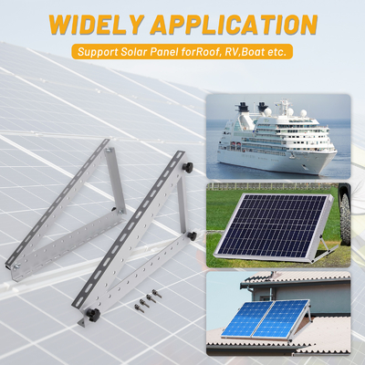 Adjustable Tilt Range Solar Mounting Bracket for PV System Structure Wind Load 60m/s