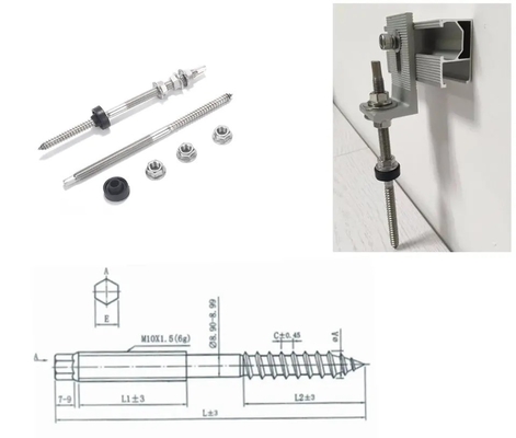 ISO9001/CE Certified Solar Roof Mounting System with Natural Silver Hanger Bolts