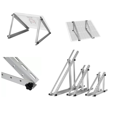 Wind Load 60M/s Ground Solar Panel Mounting Racking with Adjustable Front Rear Leg Mount