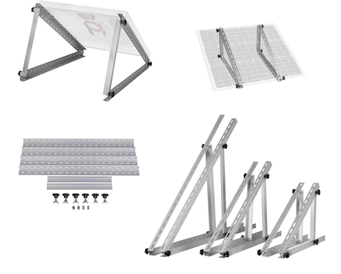 Wind Load 60M/s Ground Solar Panel Mounting Racking with Adjustable Front Rear Leg Mount
