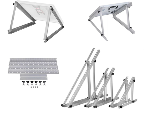 Wind Load 60M/s Ground Solar Panel Mounting Racking with Adjustable Front Rear Leg Mount