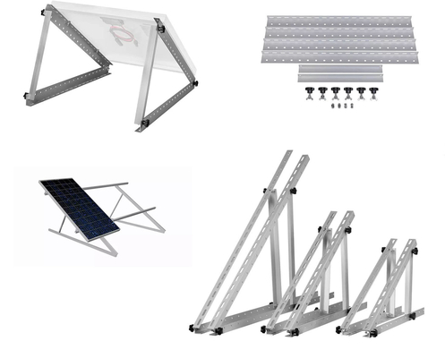 Wind Load 60M/s Ground Solar Panel Mounting Racking with Adjustable Front Rear Leg Mount