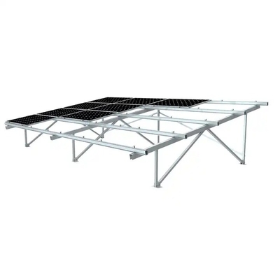 Natural Silver PV Solar Panel Installation Aluminum Steel Solar Ground Mounting Rail