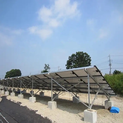 Natural Silver Ground Mount for Solar Panel Installation Pre-assembled and Customization