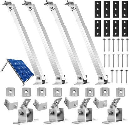 Custom Length Anodized Solar Panel Bracket for Flat Roof and Wall Mounting Solution