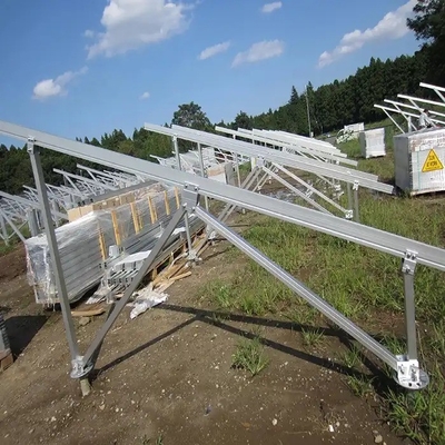 Natural Silver Ground Mount for Solar Panel Installation Pre-assembled and Customization