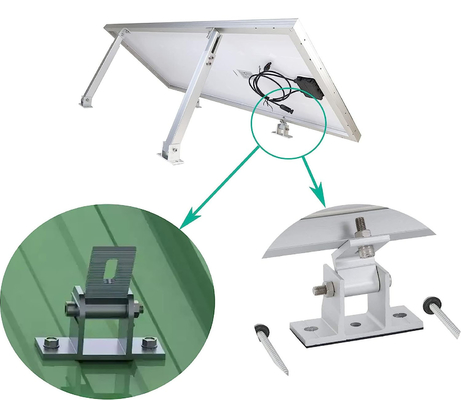 Adjustable Solar Bracket for Tilted Panels in Windy Conditions and Customized Length