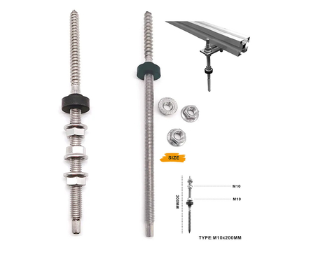 Flat Tile Solar Roof Hook SUS Mounting Structure 25YRS Service Life and Various Sizes