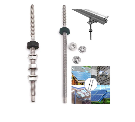 Flat Tile Solar Roof Hook SUS Mounting Structure 25YRS Service Life and Various Sizes