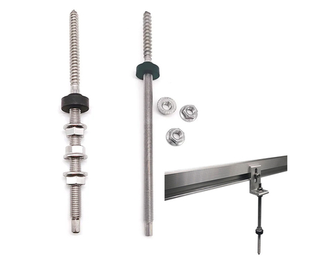 Flat Tile Solar Roof Hook SUS Mounting Structure 25YRS Service Life and Various Sizes