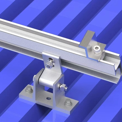 AL6005-T5 Solar Panel Mounting Bracket with Adjustable Angle and Snow Load of 1.5KN/m2