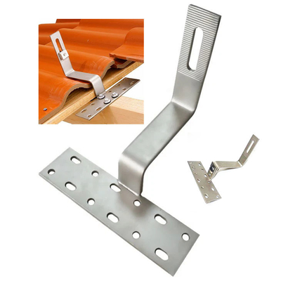 Anodized Solar Roof Tiles Photovoltaic Solar Tile Hook Accessories PV Solar Mounting Bracket Hook on Tile Roof