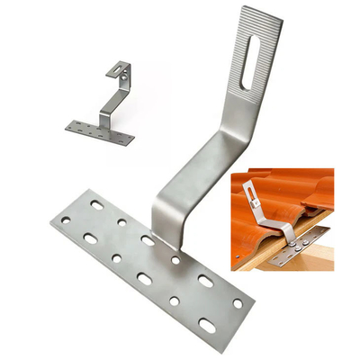 Anodized Solar Roof Tiles Photovoltaic Solar Tile Hook Accessories PV Solar Mounting Bracket Hook on Tile Roof