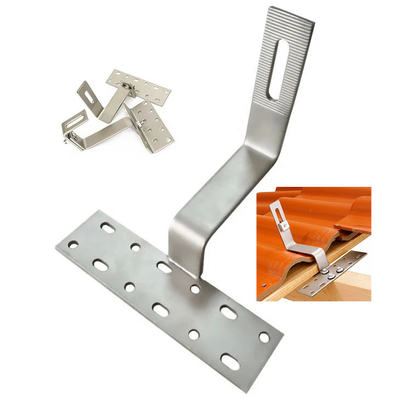 Anodized Solar Roof Tiles Photovoltaic Solar Tile Hook Accessories PV Solar Mounting Bracket Hook on Tile Roof