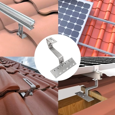 25-30 Years Service Life and 60m/s Wind Load Europe Stock Tile Roof Solar Mounting System