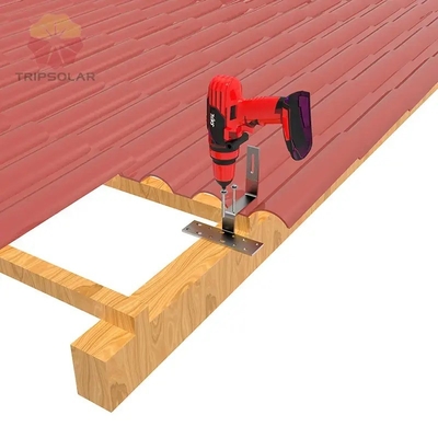 25-30 Years Service Life and 60m/s Wind Load Europe Stock Tile Roof Solar Mounting System