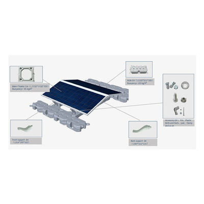 Customizable Floating Solar Mounting System for Wind Load Up to 40m/s and Performance