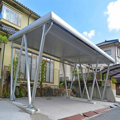 Adjustable Tilt Angle 0-60 Degrees Anodized Solar Carport for Photovoltaic Panels