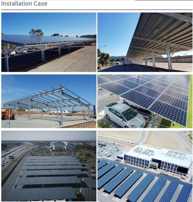 Industrial Park Solar Panel Carport Structure Customized for Customer Requirements
