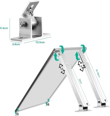Adjustable Solar Panel Tilt Mount 25-Year Duration Natural or Black for Roof Mounting