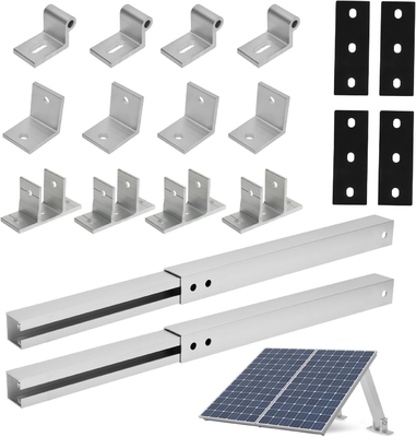 Adjustable Solar Panel Tilt Mount 25-Year Duration Natural or Black for Roof Mounting