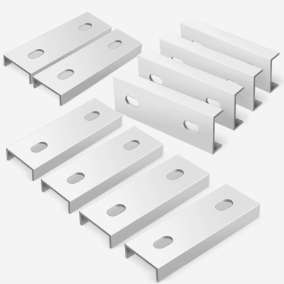 Natural Silver Solar Mini Rail Mounting Connector Rail Splice Solar Racking System