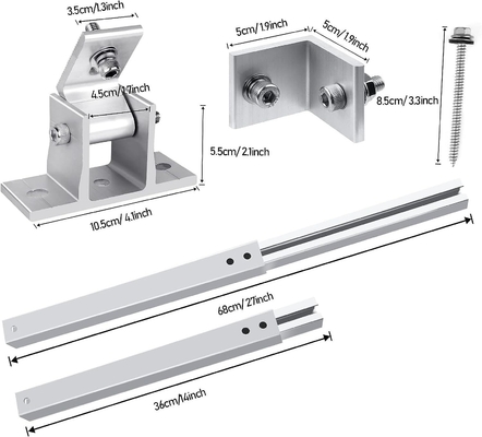 Maximum Efficiency Solar Panel Mounting Bracket with Adjustable Angle Wind Load 60M/s