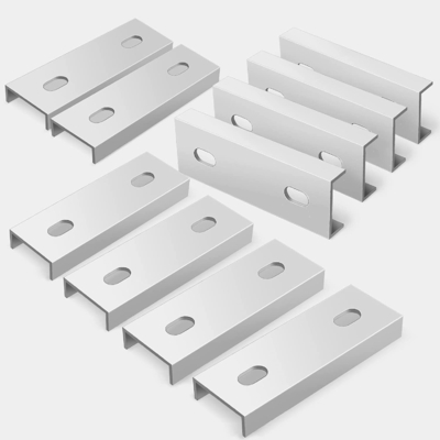 Natural Silver Solar Mini Rail Mounting Connector Rail Splice Solar Racking System