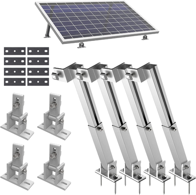 Maximum Efficiency Solar Panel Mounting Bracket with Adjustable Angle Wind Load 60M/s