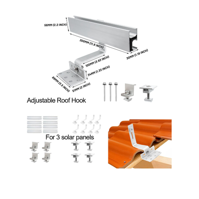 OEM Service Photovoltaic Shingle Roof Solar Hook with 60m/s Wind Load and Customized Size
