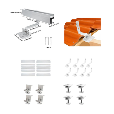 OEM Service Photovoltaic Shingle Roof Solar Hook with 60m/s Wind Load and Customized Size