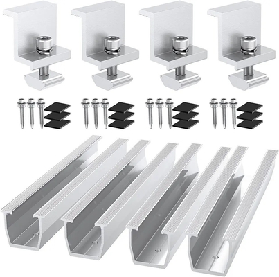 Commercial Roof Solar Panel Mounting System with Wind Load 60m/s and Adjustable Hooks