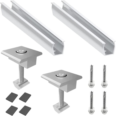 Commercial Roof Solar Panel Mounting System with Wind Load 60m/s and Adjustable Hooks