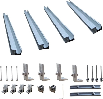 Commercial Roof Solar Panel Mounting System with Wind Load 60m/s and Adjustable Hooks
