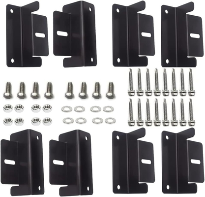 Metal/Tin Roof Solar Panel Mounting 4pcs Black Z Brackets for Panel Installation