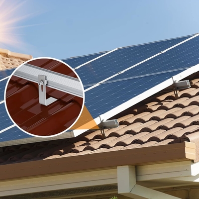 Aluminum Roof Tile Solar Panel Mounting System with Anodized Solar Tile Roof Hook