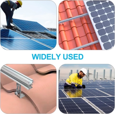 Aluminum Roof Tile Solar Panel Mounting System with Anodized Solar Tile Roof Hook