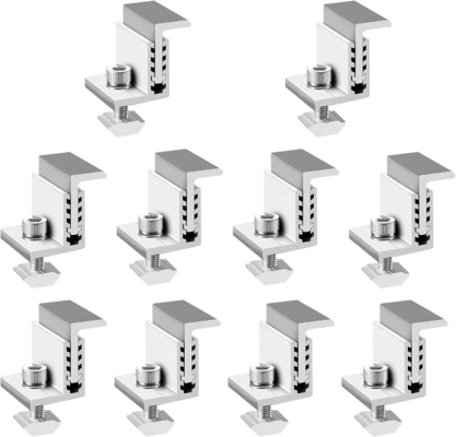 60M/s Wind Load Anodized Solar Mid Clamp Mounting Structure for Roof Mounting System