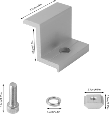 60M/s Wind Load Anodized Solar Mid Clamp Mounting Structure for Roof Mounting System